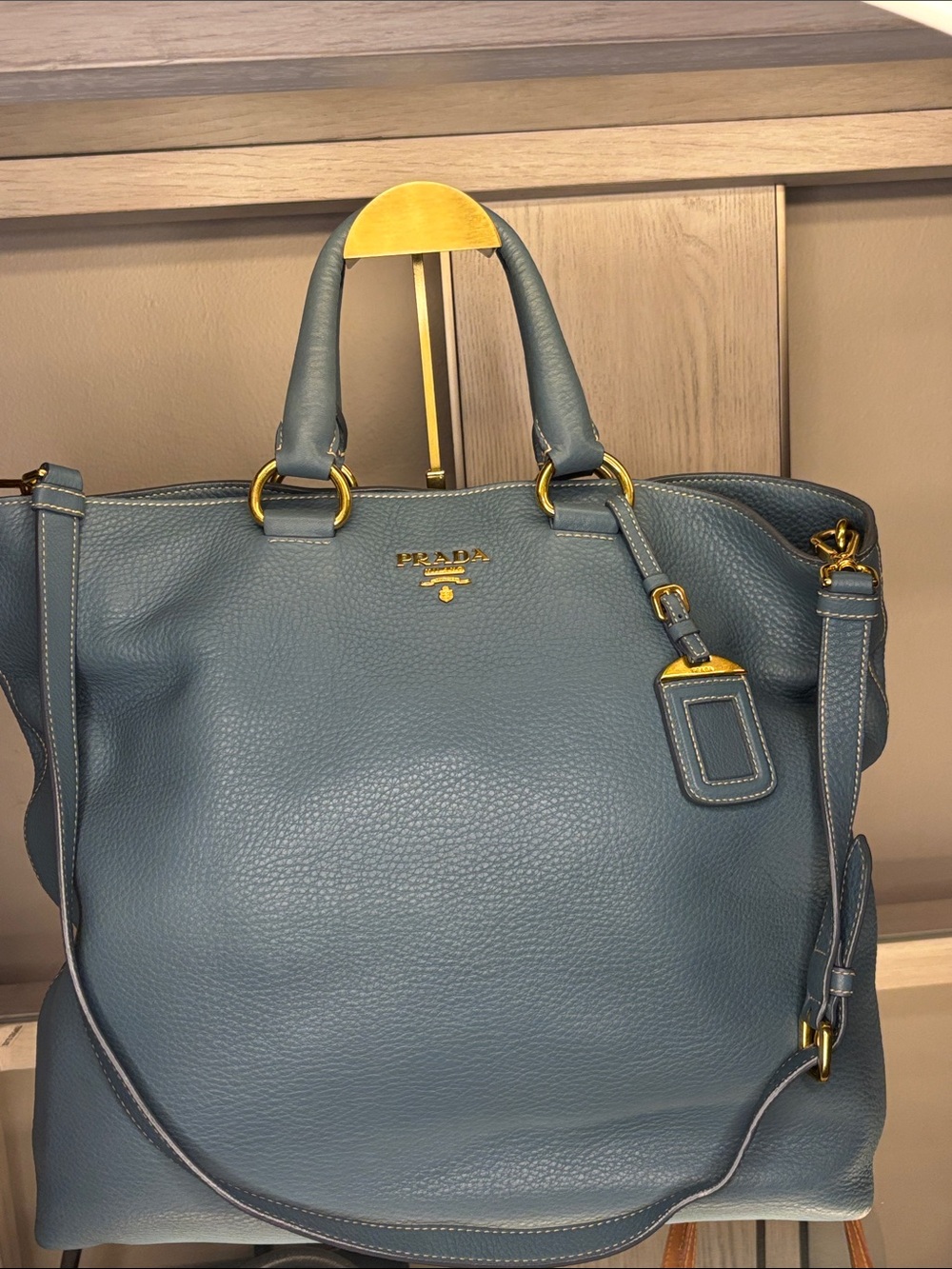 Prada Vitello Daino Satchel Bag